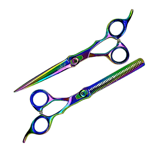 Combo Tijeras Aashta 7" Tornasol Picbsk-06