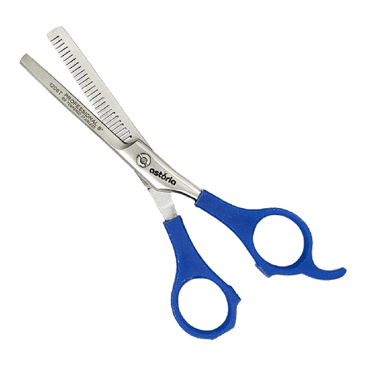 Tijera Astoria Entresacado Mango Plastico Azul 1206T-Azul