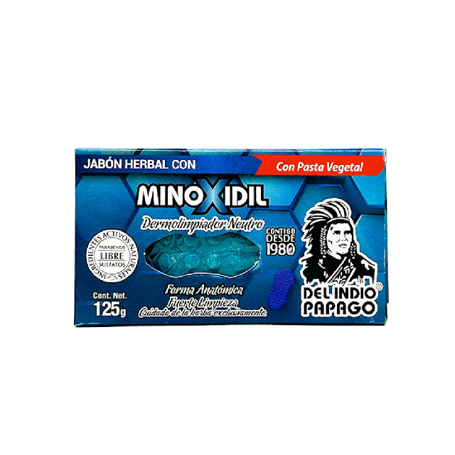 Jabon Facial Indio Papago Minoxidil 125G