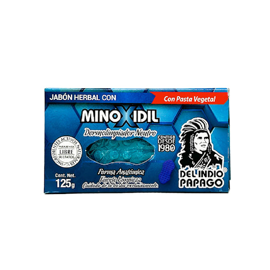 Jabon Facial Indio Papago Minoxidil 125G