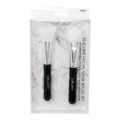 Combo Brochas Silicon Faciales Celavi Negro Plata 40350