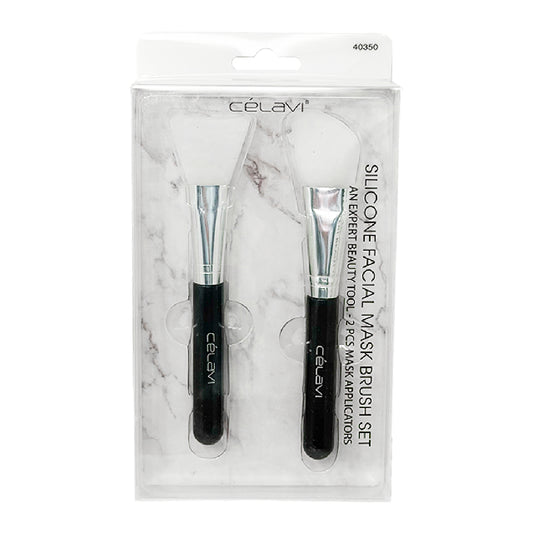Combo Brochas Silicon Faciales Celavi Negro Plata 40350