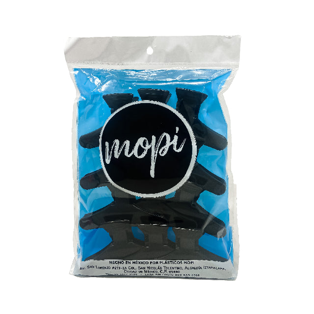 Pinza Mariposa Mopi Negra 12Pza Emp 12