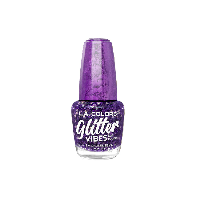 Esmalte La Colors Glitter Vibes Purple-Razzi Cnl359