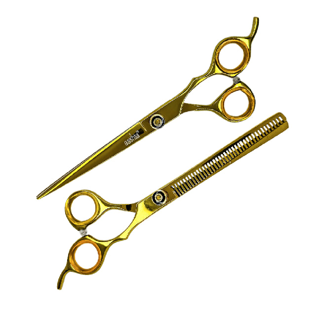 Combo Tijeras Aashta 7" Dorado Picbsk-96