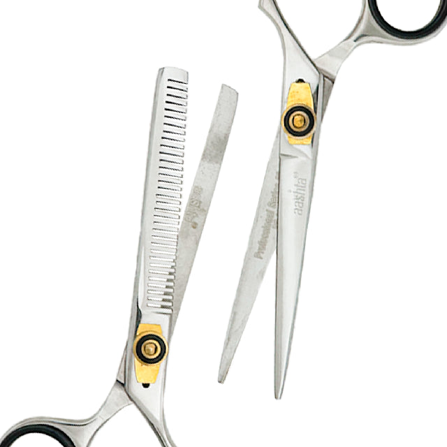Combo Tijeras Aashta 6" Acero Plata Picbsk-85