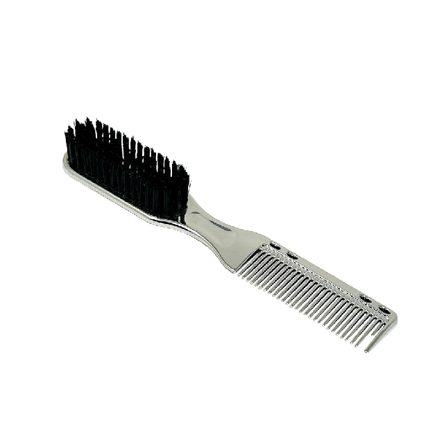 Cepillo Arrastre Y Peine Beard Brush Plata