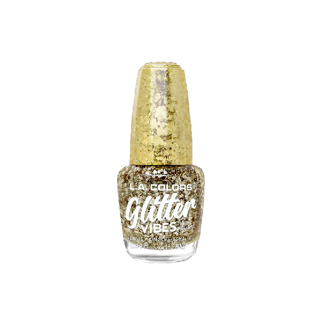 Esmalte La Colors Glitter Vibes Golden Glow Cnl356