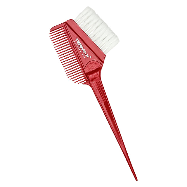 Combo Brocha Tinte Con Peine Termax Rojo