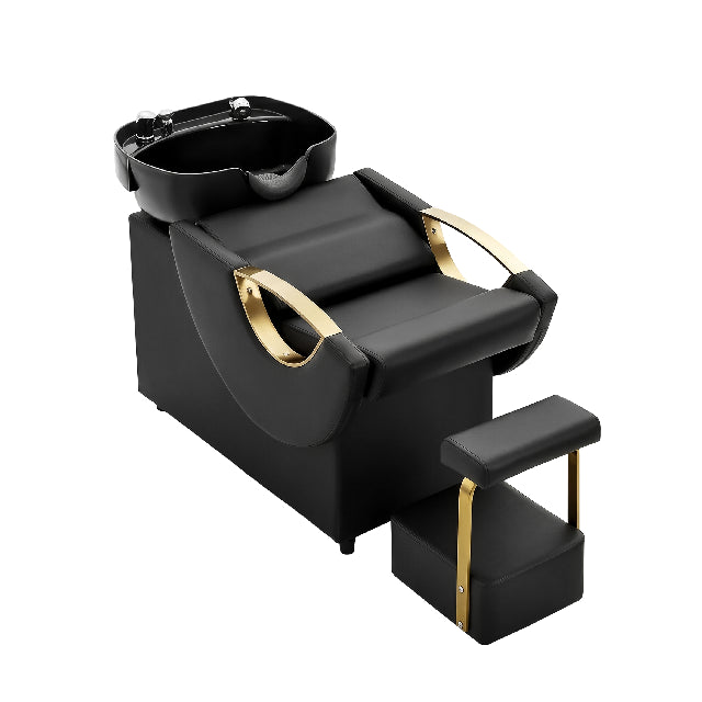 Lavabo Saloni Negro Dorado Fijo HZ9139