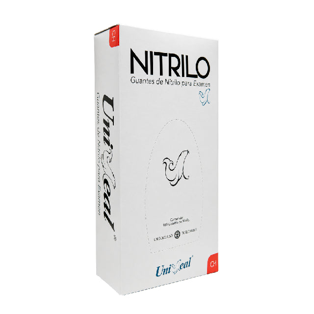 Caja Guante Uniseal Nitrilo Negro Chico 100Pza