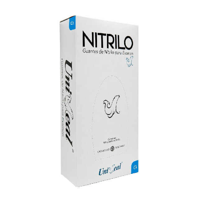 Caja Guante Uniseal Nitrilo Negro Grande 100Pza