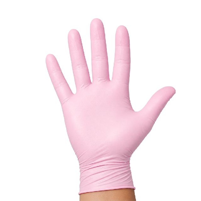 Caja Guante Uniseal Nitrilo ROSA PALIDO MEDIANO 100pza