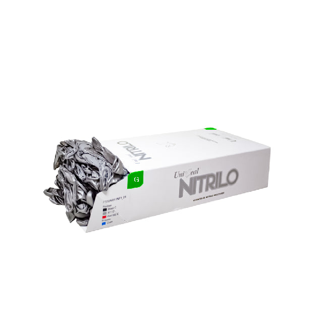 Caja Guante Uniseal Nitrilo Plata Mediano 100Pza