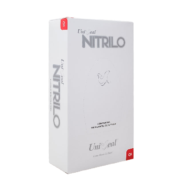 Caja Guante Uniseal Nitrilo Plata Chico 100Pza