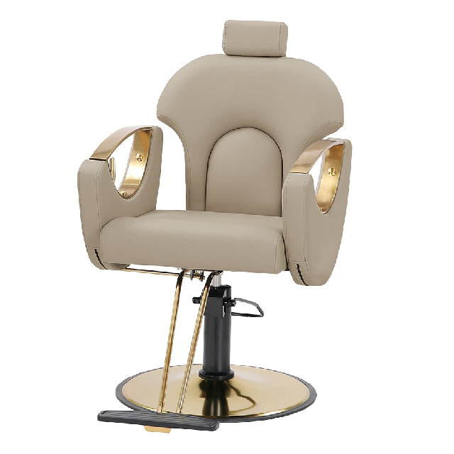 Sillon Ferrera Gris Dorado Respaldo Alto 153503