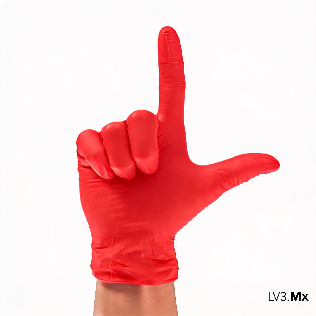 L3VEL3 NITRILE GLOVES RED-ISH SMALL 100CT