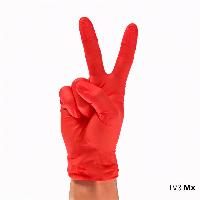 L3VEL3 NITRILE GLOVES RED-ISH LARGE 100CT