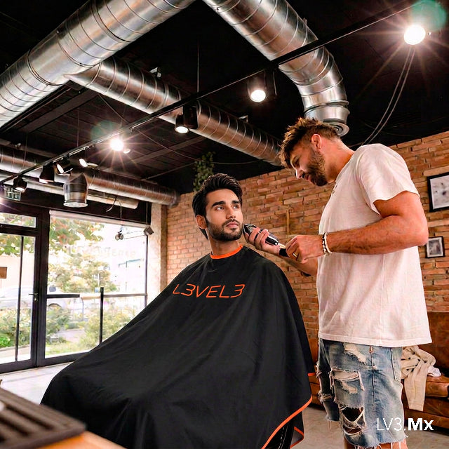 L3VEL3 CAPE WITH RUBBER NECK (BLACK W/RED TRIM)