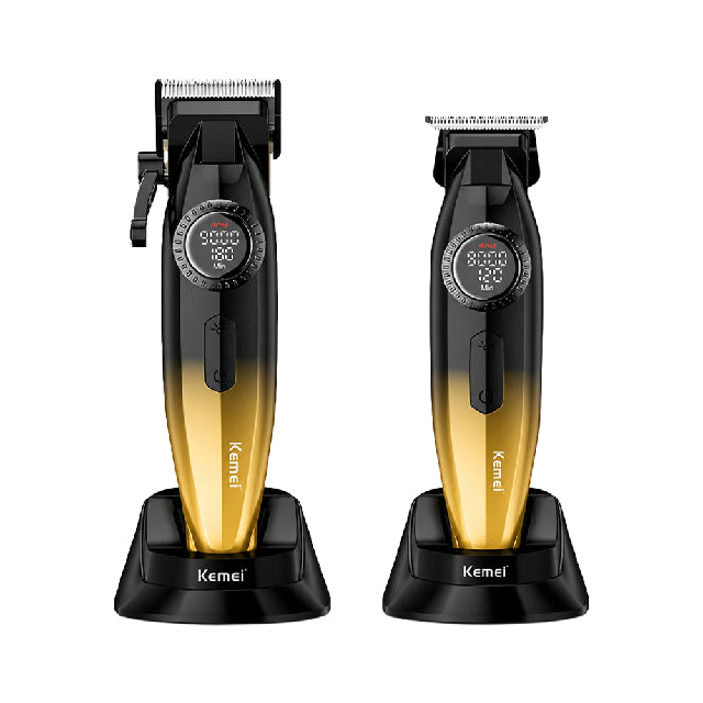 Combo Kemei Clipper y Trimmer Dorado KM-1867 + KM-1868 Emp 10