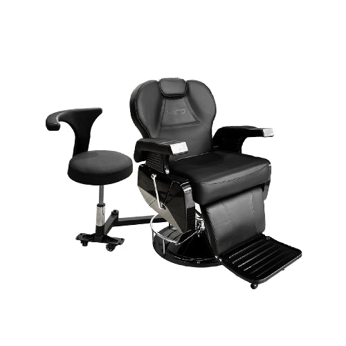 Sillon XIIRD Robust Negro 141671 BX + Silla Giratoria para Barbero Negra 153945