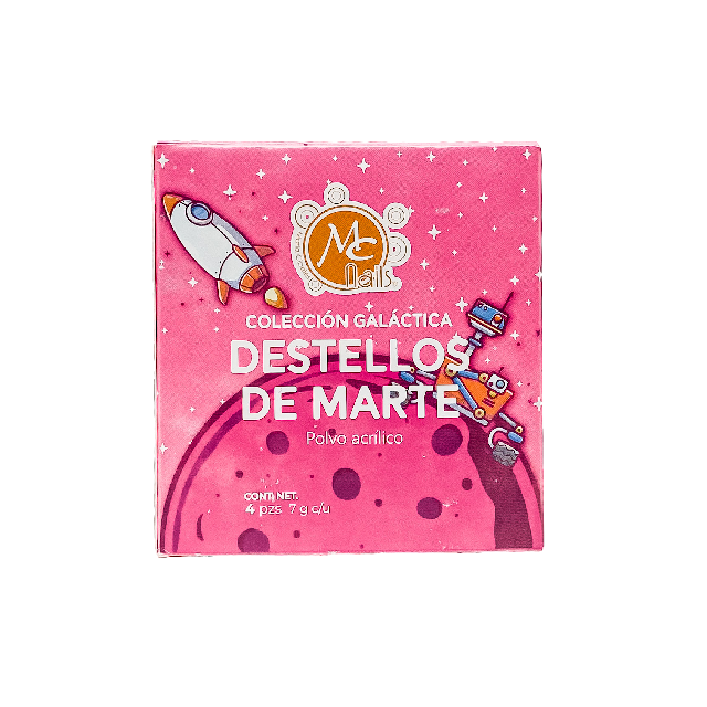 Acrilicos Mc Nails Coleccion Destellos De Marte 4Pza Mcca064
