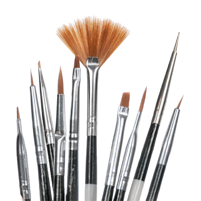 Combo Pinceles Mc Nails Art Germany 10Pza Mcpl142