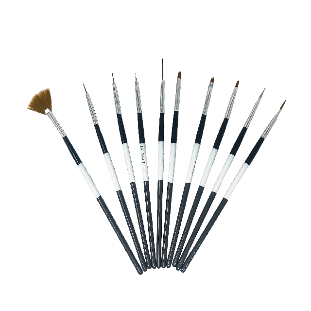 Combo Pinceles Mc Nails Art Germany 10Pza Mcpl142