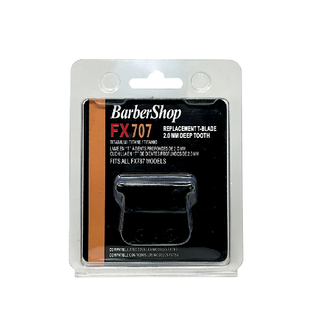 Cuchilla Barbershop Trimmer Skeleton Negra Fx707