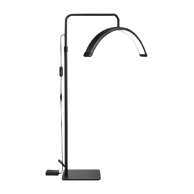 Lampara Led Wong Media Luna con Pedestal HD-M6X Negra 1075