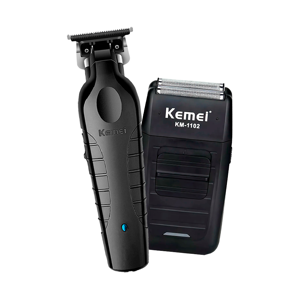 Trimmer Kemei Negra KM-2299 + Shaver Kemei Shaver y Trimmer Negra KM-1102