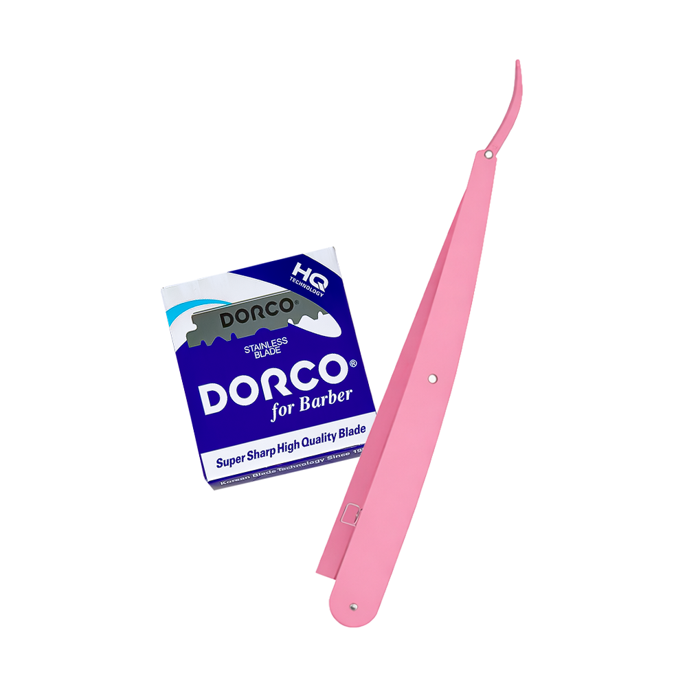 Portanavajas Level3 Rosa Emp 12 + Navaja Dorco MITADES Azul Jabonera 100pza
