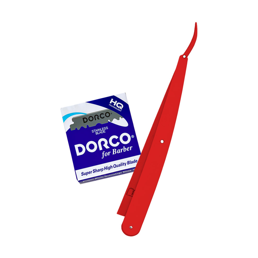 Portanavajas Level3 Rojo Emp 12 + Navaja Dorco MITADES Azul Jabonera 100pza