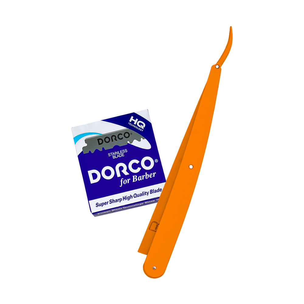 Portanavajas Level3 Naranja Emp 12 + Navaja Dorco MITADES Azul Jabonera 100pza